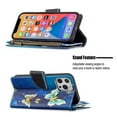 thumbnail image 3 of Dteck Case for Apple iPhone 13 Pro Max 6.7-inch,Magnetic Patterned Leather Zipper Card Holder Wallet Flip Phone Case Kickstand Shockproof with Hand Strap Cover,Gold Butterfly, 3 of 6