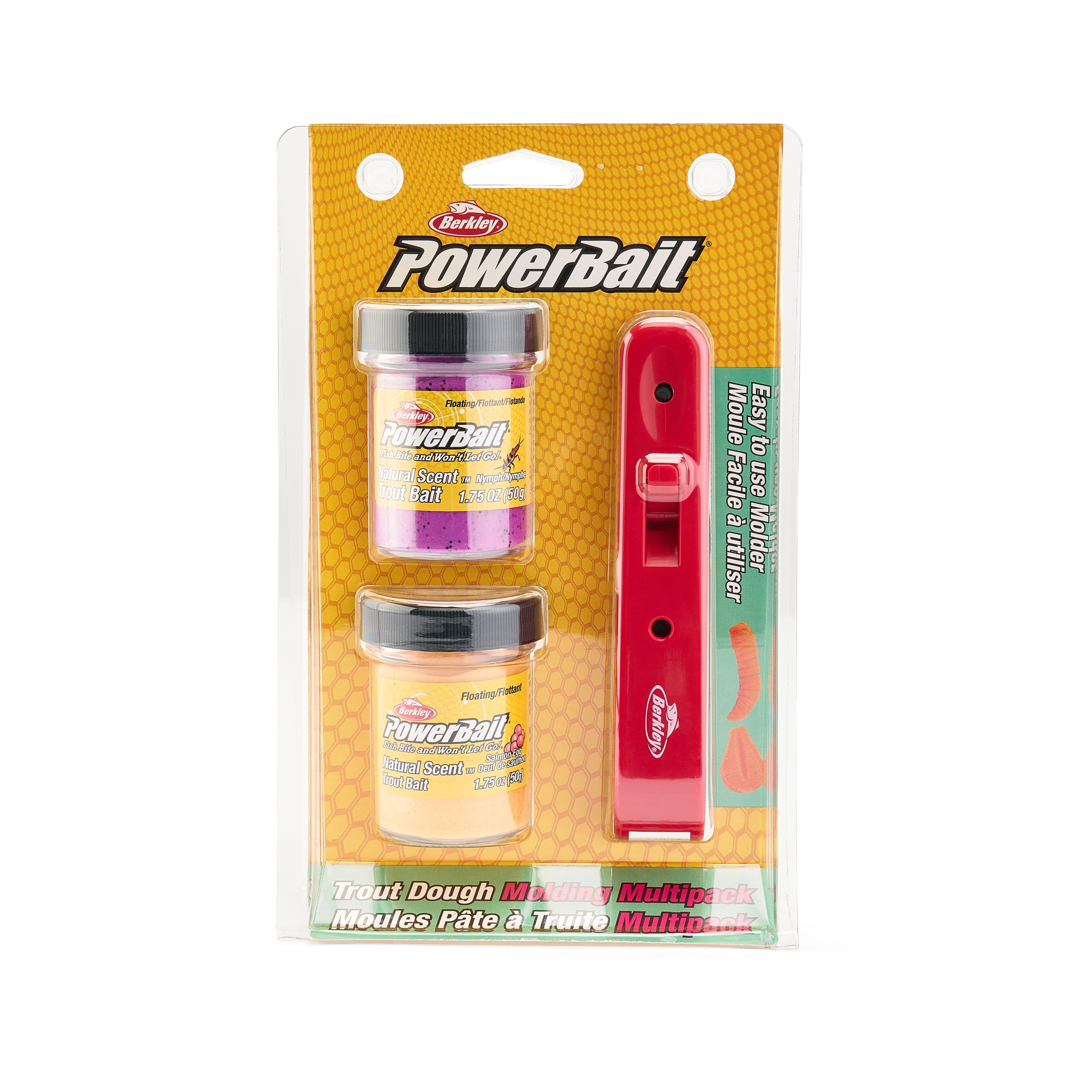 Berkley PowerBait Trout Dough Molding Multipack, Peach and Grape, Fishing Dough Bait Kit
