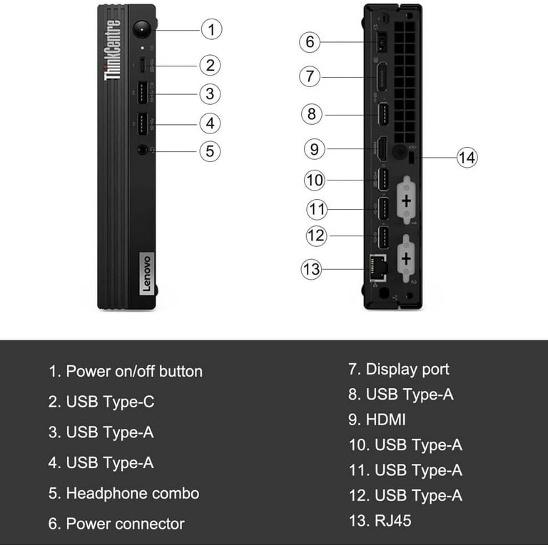 Lenovo ThinkCentre M70q Gen 4 Tiny 1L Business Desktop 13th Gen