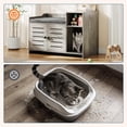 thumbnail image 2 of AKDSteel Meuble Cache-Litière pour Chat, Armoire Cache-Litière Cachée avec Tapis à Griffer et Couche de Rangement, Maisonnette Intérieure Style Ferme pour Chat pour Couloir et Chambre, 2 of 7