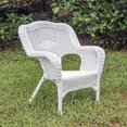 thumbnail image 2 of International Caravan Monaco Chaise de Patio en Résine Blanche (Ensemble de 2), 2 of 4