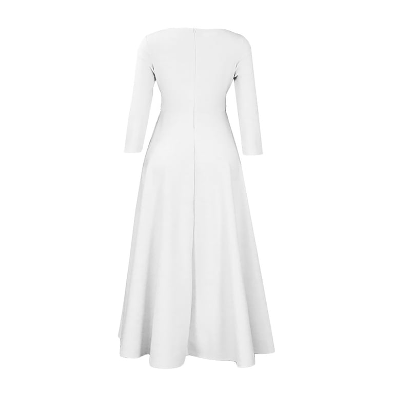 white long sleeve mini dress lace Camille main image 0