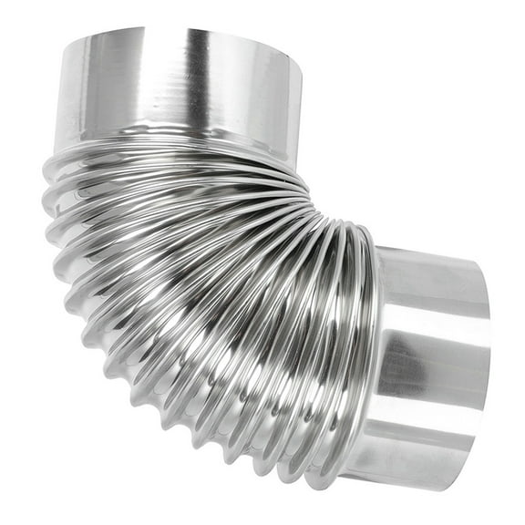MLINS Stainless Steel Chimney Pipe Elbow Stove Pipe 90 Degree Stove Pipe Metal Exhaust Chimney Pipe