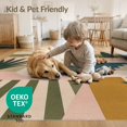 thumbnail image 4 of ODIKA 5'x7' Washable Area Rug Non-Slip, Chair-Friendly Earthy Tones Geometric Landscape Abstract Modern Scene with Bold Shapes for Dining Room, Under Table, Home Office, 4 of 7