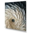 thumbnail image 2 of Designart "Feather Spiral in White and Blue I" Geometric Canvas Wall Art - Modern Blue Abstract Geometric Entryway Wall Art Print, 2 of 6
