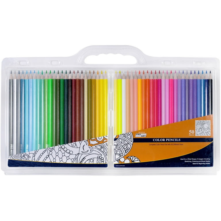 50 Piece Adult Coloring Book Artist Grade Colored Pencil Set and Bonus  Zippered Carry Case, 50 Piece Pencil Set - Kroger