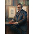 thumbnail image 2 of Jean Joseph Weerts 11x14 Black Ornate Wood Framed Double Matted Museum Art Print Titled: Portrait of Charles Albert Waltner in His Workshop (1910), 2 of 5