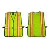 G & F 41112 Industrial Safety Vest with Reflective Stripes, Neon Lime Green