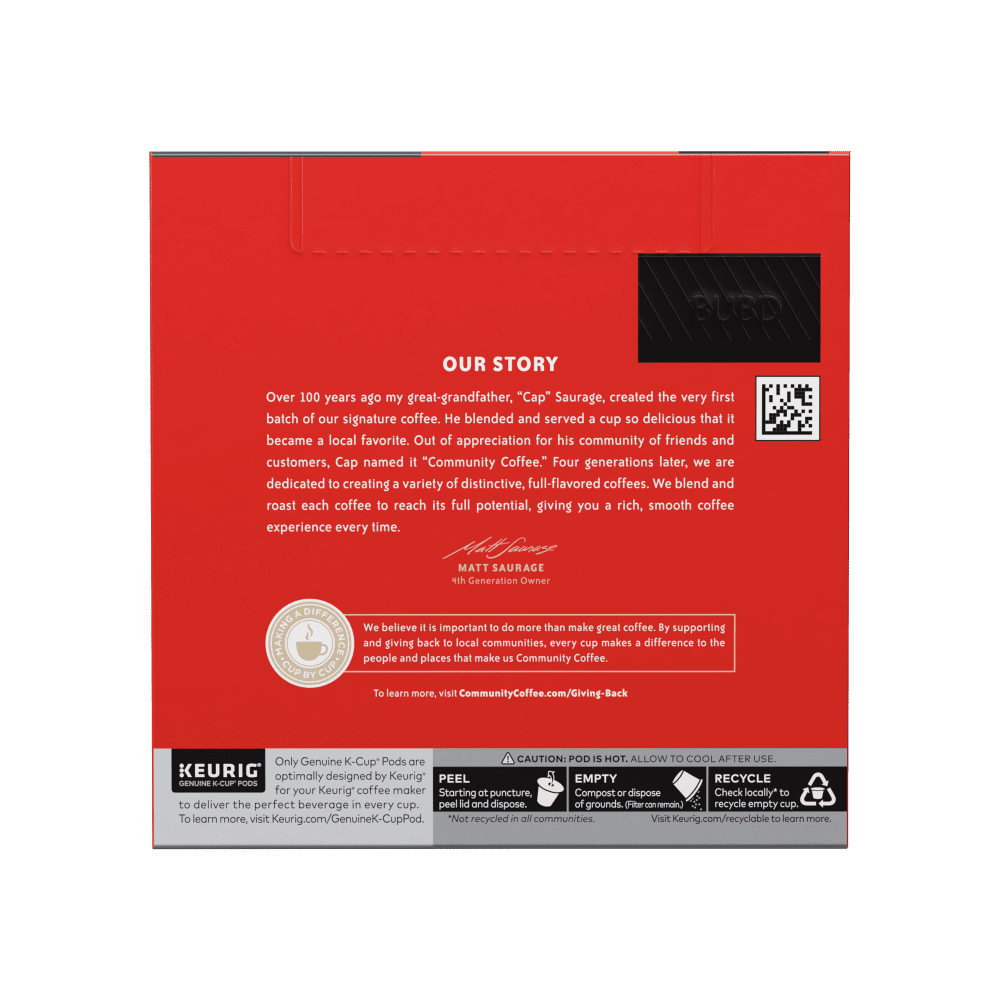 Community Coffee Signature Blend Dark Roast Single Serve Keurig K-Cup Pods 48 ct Box