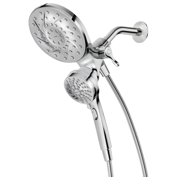 Moen Engage Chrome Magnetix 2-in-1 Combo Rain Showerhead with Detachable Handheld Shower Spray, Featuring Magnetic Docking System
