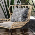 thumbnail image 2 of Amrita Sen Designs CAPL1150BrCDS-BL-18x18 18 x 18 in. Checkerboard Marigold Flowers Broadcloth Indoor & Outdoor Blown & Closed Pillow - Grey, Light Blue & Beige, 2 of 4