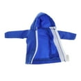 thumbnail image 5 of 1/12 Female Doll Clothes Mini Hoodie, Handmade Outfit, Zipper Hooded Jacket for 6inch Female Action Figures Dolls Dress up Accessory Bule, 5 of 8