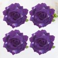 thumbnail image 3 of Purple Cloth Rose Hairpin for Decoration Durable and Comfortable Craft Accessory 4pcs, 3 of 8