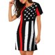 thumbnail image 2 of Balery Firefighters USA Flag Camisón de manga corta con cuello redondo para mujer, cómodo y elegante., 2 of 6