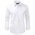 thumbnail image 1 of Camisa de vestir para hombre Alimens & Gentle, corte regular, elástica, blanca, 1 of 5