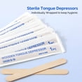 thumbnail image 2 of JMU Sterile Tongue Depressor 6" Individually Wrapped 200Pcs/Box, 2 of 6