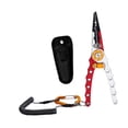 thumbnail image 4 of Colaxi Fishing Split Ring Pliers, Fish Control Pliers, Fishing Tongs, Multifunctional Line Cutter Scissors, PE Wire Fish Shear Silver Red, 4 of 7