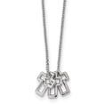 thumbnail image 1 of Sterling Silver Rhodium-Plated 18In 3-Cross Necklace Made In China qg4409-18, 1 of 5
