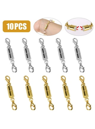 30pcs 6 Sizes Lobster Claw Clasps Stainless Steel Necklace Clasps Fastener Hook End Chain Clasp Golden Jewelry Clasps for Jewelery Making Necklaces