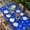 White BLue, variant on Christmas Table Cloths for 4 Foot Rectangle Tables, Snowflakes Xmas Blue Winter Minimalist Patio Waterproof Elastic Fitted Tablecloths, Washable Rectangular Table Cover for Camping