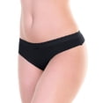 thumbnail image 3 of Angelina Women's Nylon Laser Cut Thong with Scalloped Waistband (12-Pack), 3 of 5