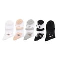 thumbnail image 4 of ZHENHONG Slipper Socks for Women 1 Pairs Women's Ballerina Socks Solid Cute Embroidery Socks Lace Splice Silk Stockings Boat Socks, 4 of 4