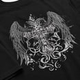 thumbnail image 5 of Gothic Cross Wing Graphic T-Shirt, Unisex Classic Fit Tee, 5 of 9