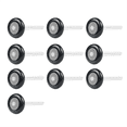 thumbnail image 1 of 10 Rouleaux de Porte de Garage en Nylon Noir 2 Pouces, Tige 4 Pouces, Utilise 6200- Roulements de Précision à Double Joints, 10 Rouleaux x Rouleau de Porte de Garage, Noir, 1 of 6