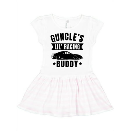 

Inktastic Guncles Lil Racing Buddy Gift Toddler Girl Dress