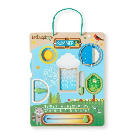 Melissa & Doug Let's Explore Weather Board Game, Portable, Double-Sided, Ages 3 