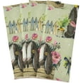 thumbnail image 6 of Cute Bunny Seamless Pattern Kitchen Tea Towels 4 Pack Absorbent Hand Dish Towels, Farm Vintage Dishcloths Lint-Free 18x28 Inch Fast Drying for Cooking Baking Home Clean, 6 of 7