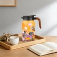 thumbnail image 4 of zhangmingg Large Floral Pattern Teapot with Built In Infuser Detachable Holder and Lid Stainless Steel Home Tableware for Brewing Tea, 4 of 4