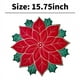 thumbnail image 3 of Manteles Individuales Bordados NavideñOs, Manteles Individuales con Apliques de Flor de Pascua, Manteles Individuales con Flores NavideñAs para DecoracióN de Mesa A, 3 of 5