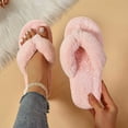 thumbnail image 6 of Daznico Women's Open-Toe Thong Slippers Non- Indoor Outdoor House Shoes Soft Sole Warm Cozy Comfortable for Everyday Wear,Color:Pink,Sizeï¼8.5, 6 of 9
