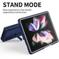 thumbnail image 5 of Dteck Case Compatible with Samsung Galaxy Z Fold 3 2021, Front Screen Protector Kickstand Anti-Drop Hard PC Shockproof Anti-Scratch Hinge Coverage Cover for Galaxy Z Fold 3 5G, Blue, 5 of 7