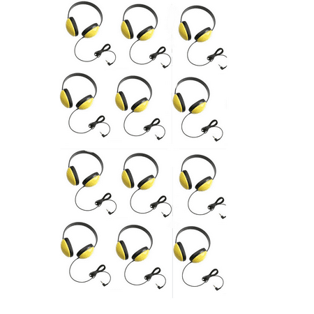 - Califone 2800-YL Listening First Stereo Headphone (Yellow, 12-Pack)