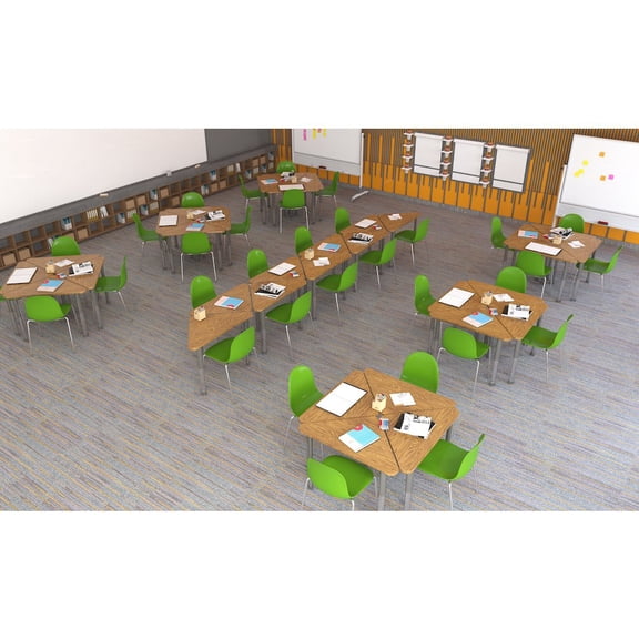 Correll Deluxe High Pressure Collaborative Desk with Casters 34x20"