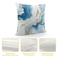 thumbnail image 4 of Creowell Soft and Durable Short Plush Pillowcase 1 Piece Blue Gold Marbling White, 4 of 5