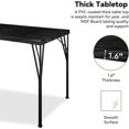 thumbnail image 6 of Dining Table Set for 4 with 1.6" Thick Tabletop, 5-Piece Kitchen Table Set, Space-Saving Rectangular Dining Room Kitchen Table Chair Set for Small Space,Dinette,Apartment,Rustic Black, 6 of 9