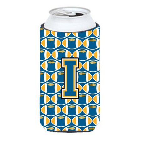 

Carolines Treasures CJ1077-ITBC Letter I Football Blue and Gold Tall Boy Beverage Insulator Hugger Tall Boy