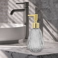 thumbnail image 6 of Unique Bargains 1 Pc Durable Argyle Soap Dispenser 11.84oz Gray Gold Tone, 6 of 6