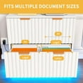 thumbnail image 3 of DWVO 2-Drawer Lateral File Cabinet with LED Light , Large Filing Cabinet for Letter A4-Sized Files, Office Storage Organizer for Home Office ,White, 3 of 9