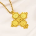 thumbnail image 2 of Ethiopian Jewelry Cross 14K Yellow Gold Pendant Necklaces African Eritrean Habesha Wedding Accessories Gift, 2 of 6