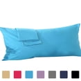 thumbnail image 4 of PiccoCasa Body Pillowcase 300 Thread Count Egyptian Cotton Pillowcases, 20"x48", Blue, 4 of 5