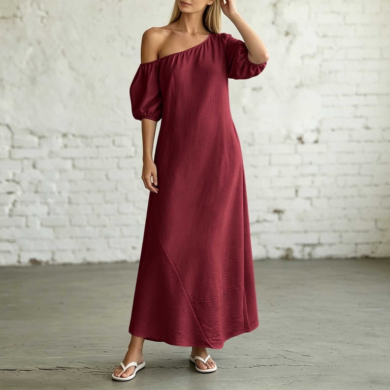 one shoulder shift dress One-Shoulder Printed Shift Dress