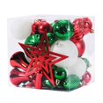 thumbnail image 3 of Bolas de Navidad variadas Adornos Colgantes de Navidad inastillable para Fiesta de interior al aire libre de Navidad Vacaciones , rojo verde blanco mayimx bolas colgantes, 3 of 9