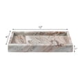 thumbnail image 2 of happimess Luxe Stone 12" x 6" Classic Minimalist Rectangular Marble Bathroom Countertop Tray, Beige, TRY4001D, 2 of 5