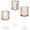 Rose Gold, variant on Koyal Wholesale Gold Long Stem Glass Candle Holder, Set of 3