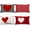 Red, variant on Valentines Day Pillow Covers 12 x 20 inch Set of 4 for Valentines Day Decor Red White Stripes Dots Love Heart Throw Pillows Decorative Cushion Cases Valentine Decorations G194-12