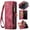 Red, variant on Feishell Durable 2- In-1 Magnetic Detachable Wallet Case for iPhone 17 Pro,for Women Men,Premium PU Leather Zipper Pocket Flip Multi Card Slots Purse Phone Case with Wrist Strap,Red